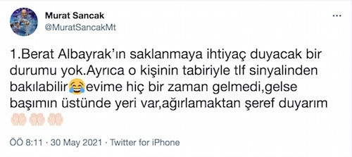 Murat Sancak'tan Peker'e 'Berat Albayrak' yanıtı: Saklanmaya ihtiyaç duyacak bir durumu yok - Resim : 1