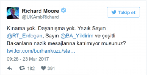 İngiltere Büyükelçisi Moore’dan Kuzu’ya tepki - Resim : 1
