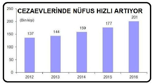 Türkiye'de her 100 bin kişiden 251'i tutuklu - Resim : 1