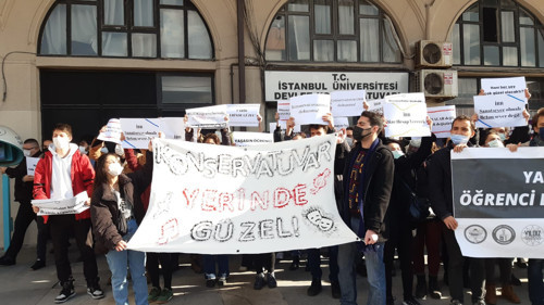 İÜ Devlet Konservatuarı'nın Göztepe’ye taşınma kararına karşı öğrencilerden eylem: Kabul etmiyoruz - Resim : 1