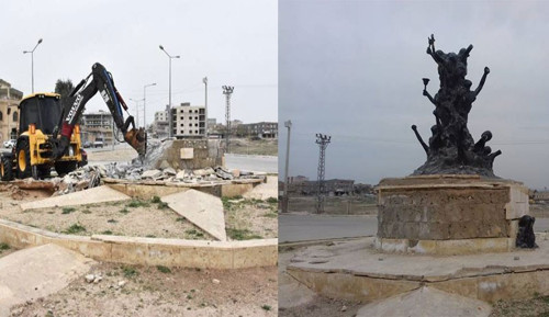 Kayyım Nusaybin'deki Newroz Anıtı’nı yıktı - Resim : 1