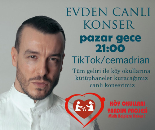 Cem Adrian, köy okullarına kütüphane açılmasına destek için TiktTok'ta konser verecek - Resim : 1