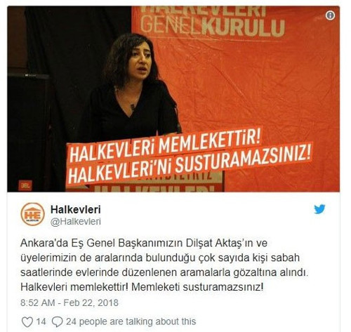 Halkevleri'ne operasyon: Eş Başkan da dahil çok sayıda gözaltı - Resim : 1