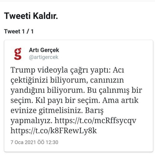 Artı Gerçek'e Twitter kısıtlaması - Resim : 1