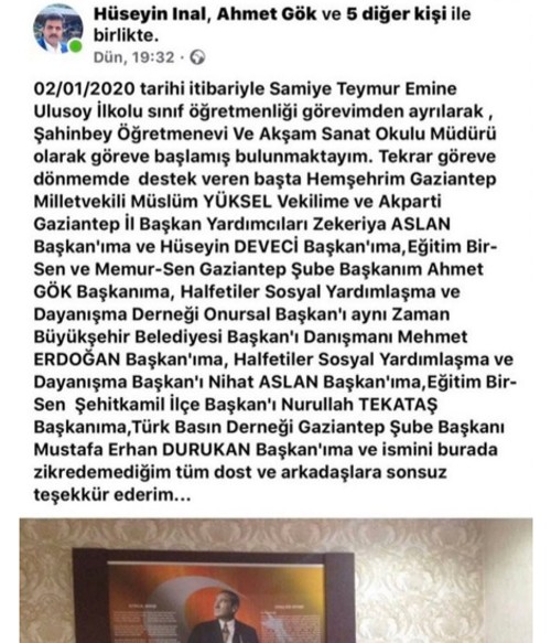 Atamadan sonra AKP’lilere teşekkür eden müdür görevden alındı - Resim : 1