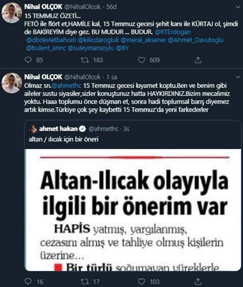 Erdoğan'ı etiketleyerek paylaştı: 'FETÖ ile flört et, hamile kal...' - Resim : 1