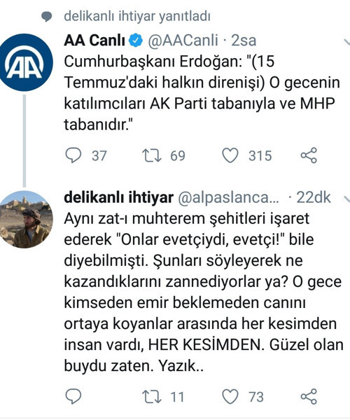 15 Temmuz ailesinden Erdoğan’a tepki: Tedavi olmalı - Resim : 1