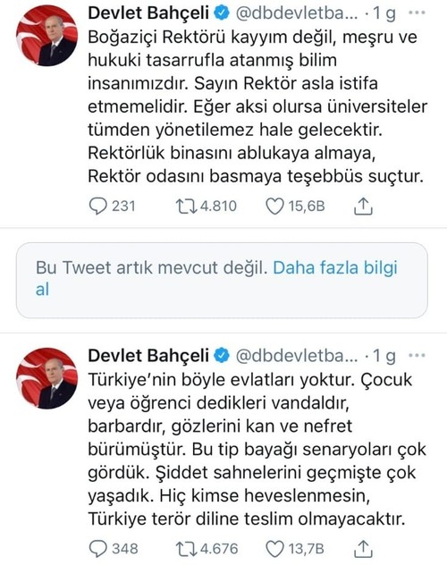 Twitter, Bahçeli'nin bazı tweetlerine kısıtlama getirdi - Resim : 1