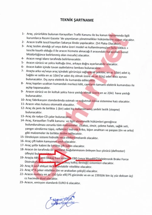 Sakarya valisi, 3 ihale sonra istediği aracı aldırdı - Resim : 1