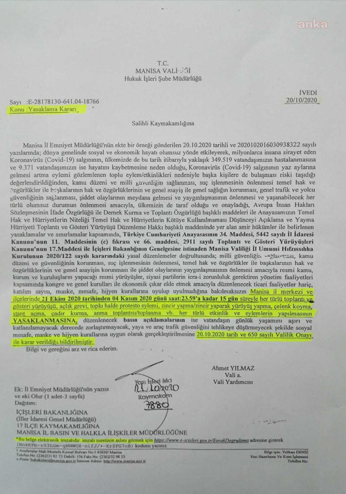 Manisa’da madencilere özel yasak maddesi: Zincir yaparak yürümek yasak - Resim : 1