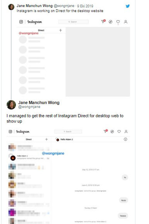 Instagram, direkt mesajı masaüstüne taşıyabilir - Resim : 1