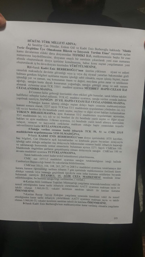 CHP Milletvekili Enis Berberoğlu tutuklandı - Resim : 2