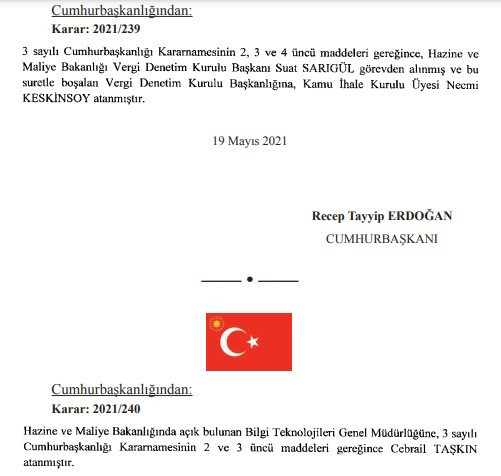 Erdoğan'dan görevden alma ve yeni atama kararları - Resim : 1