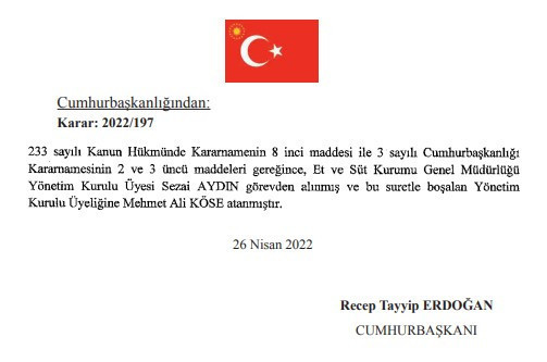 Çift maaşlı çıkan Et ve Süt Kurumu yöneticileri görevden alındı - Resim : 2