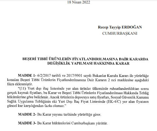 Cumhurbaşkanı kararları Resmi Gazete'de yayınlandı - Resim : 3