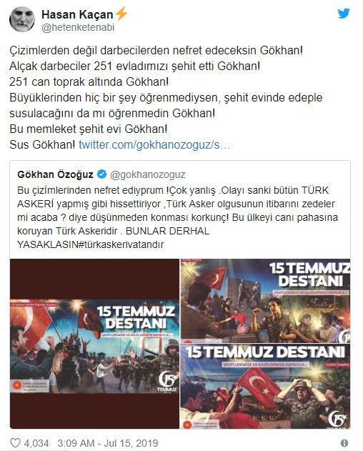 Gökhan Özoğuz ile Hasan Kaçan arasında '15 Temmuz afiş' tartışması - Resim : 1