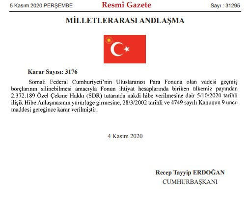 Somali'nin IMF'ye olan borcunu Türkiye ödeyecek - Resim : 1