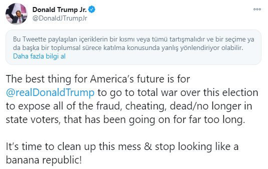 Trump'ın oğlundan 'topyekûn savaş' çağrısı - Resim : 1