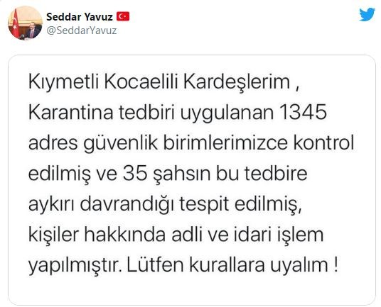 Vali duyurdu: Kocaeli'nde 1345 ev karantinada - Resim : 1