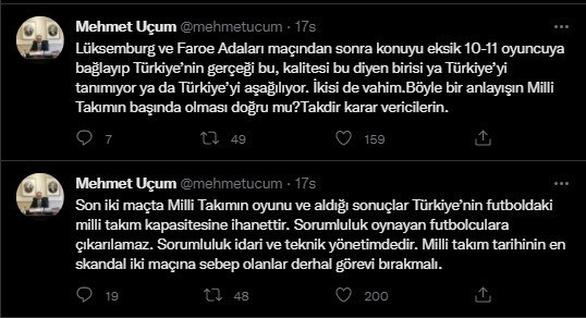 Cumhurbaşkanı Başdanışmanı Uçum: Sonuçlar Türkiye’nin futboldaki milli takım kapasitesine ihanettir - Resim : 1