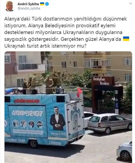 MHP'li belediye Sovyet marşı çaldı, Ukrayna Büyükelçisi ise tepki gösterdi - Resim : 1