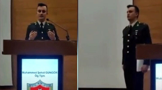 Mezuniyet töreninde teğmen ‘kürsüde dua etti’ iddiasına MSB’den açıklama: Videoyu ailesine göndermiş - Resim : 1