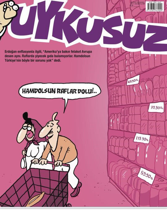 Uykusuz'dan Erdoğan'a 'enflasyon' göndermesi: Hamdolsun raflar dolu - Resim : 1