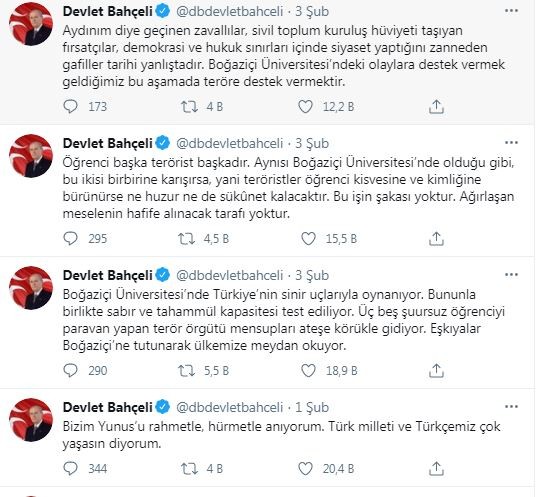 Twitter, Bahçeli'nin bazı tweetlerine kısıtlama getirdi - Resim : 2