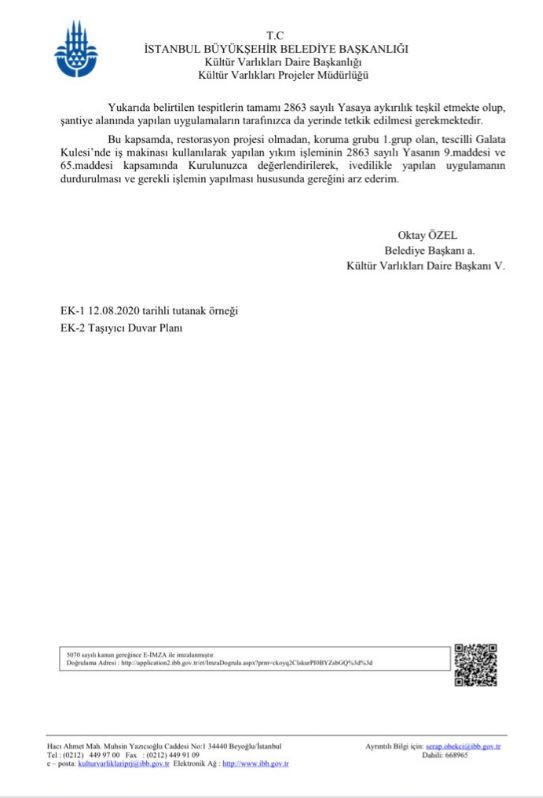 İBB, Galata Kulesi'nde yıkım için proje izni olmadığını belgeledi - Resim : 3
