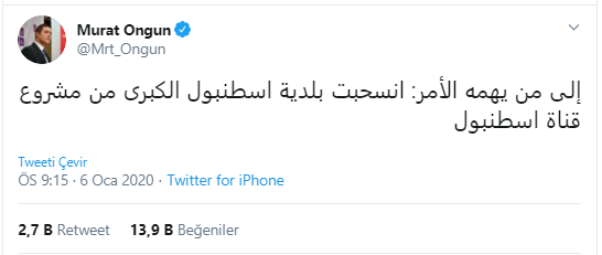 İBB’den bu kez Arapça Kanal İstanbul mesajı - Resim : 1
