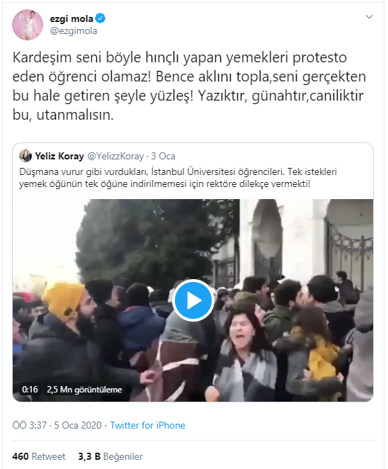 Ezgi Mola'dan polis şiddetine tepki: Yazıktır, günahtır, caniliktir - Resim : 1