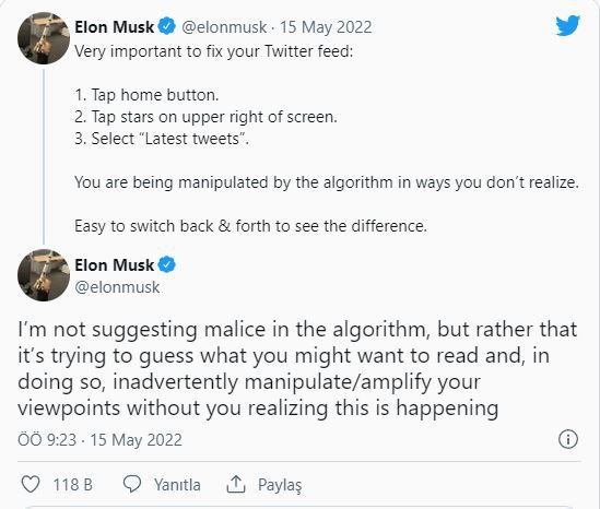 Musk başlattı, Türkiyeli yapımcı Söylemez'le Twitter'ın kurucusu Dorsey 'algoritma' üzerine atıştı - Resim : 1