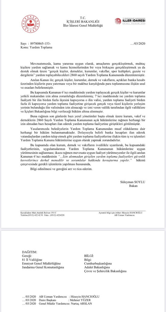 İçişleri Bakanlığı işaret etti: Vakıfbank bağış hesaplarını bloke etti - Resim : 1