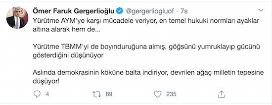 HDP'li Gergerlioğlu: Anayasa Mahkemesi'yle didişen bir bakanın ışığı, ışık değildir - Resim : 2