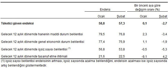 Tüketici güven endeksi şubat ayında geriledi - Resim : 2