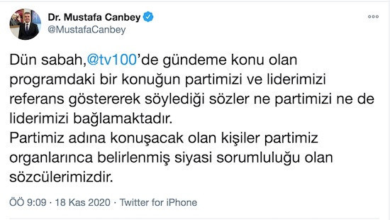 AKP'li Canbey: Mustafa Albayrak'ın sözleri partimizi de liderimizi de bağlamaz - Resim : 1