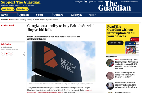 Guardian'dan iddia: Cengiz Holding British Steel ile ilgileniyor - Resim : 1