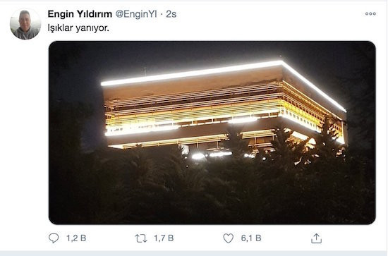 AYM üyesi Yıldırım, 14. Ağır Ceza Mahkemesi'ne 'ışıklar yanıyor' diye cevap verdi ardından tweet'ini sildi - Resim : 1