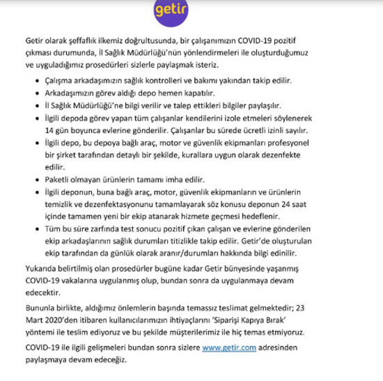 Getir çalışanının koronavirüs testi pozitif çıktı, depoda çalışma durduruldu - Resim : 1