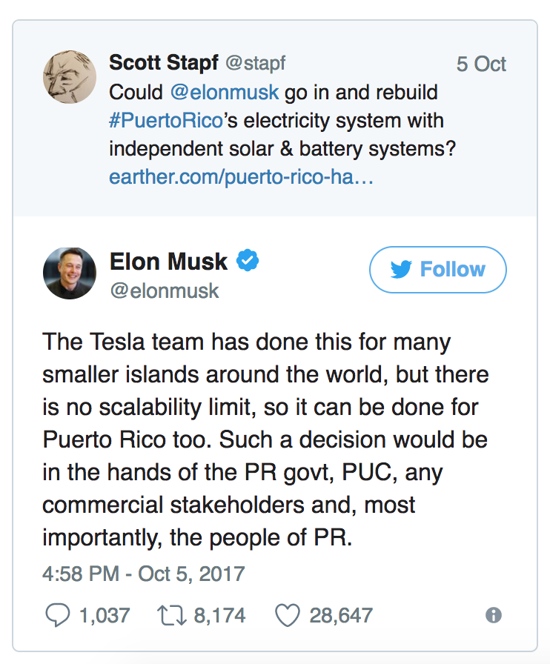 Porto Riko'ya elektriği Elon Musk getirecek - Resim : 1
