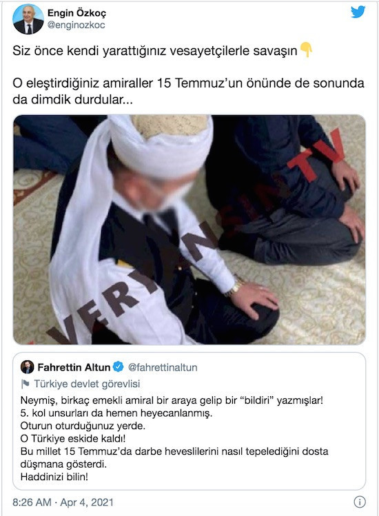 CHP'den iktidara '103 emekli amiral' tepkisi: Siz önce kendi yarattığınız vesayetçilerle savaşın - Resim : 1