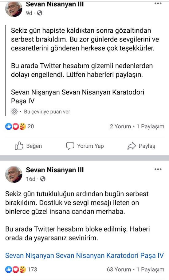 Yunanistan'da gözaltında tutulan Sevan Nişanyan serbest bırakıldı - Resim : 1