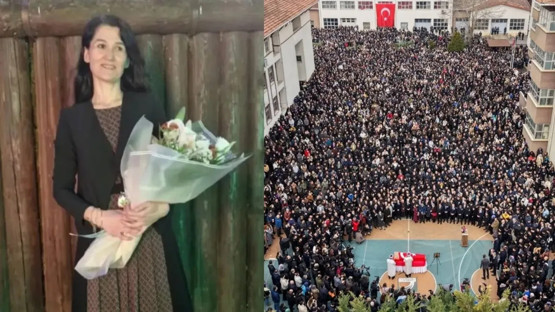 Öğrencisinin katlettiği Fatma Nur öğretmen için okulunda tören