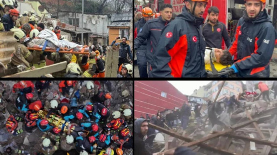 Fatih'te 2 bina çöktü: 1 kişi öldü, 1'i ağır 10 kişi yaralandı