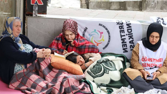 Öğretmenlerinin açlık grevi 9. gününde: Bir öğretmen fenalaştı