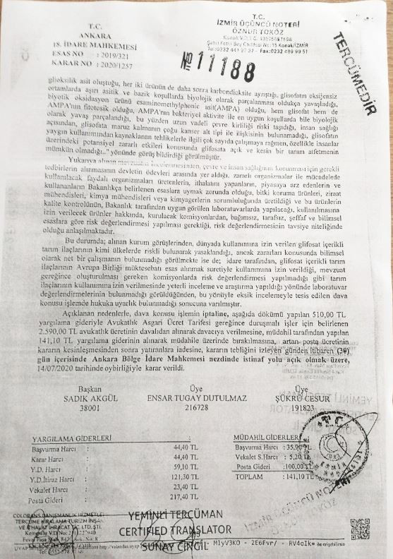 Bayer Monsanto'nun ürettiği ilaçların çevreye ve sağlığa zararlı olduğuna karar verildi - Resim : 1