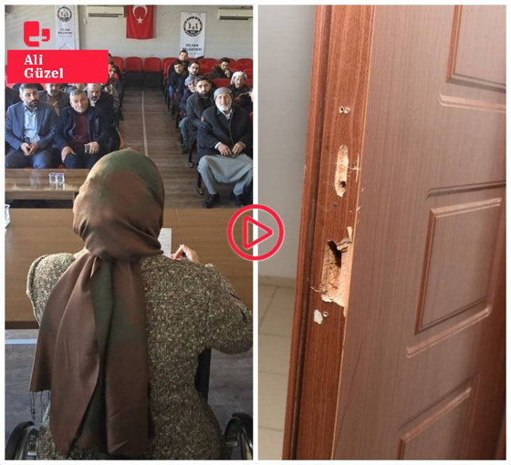 AKP'liler DEM Partili Hilvan Belediyesi'nin kapısını kırıp toplantı yaptı