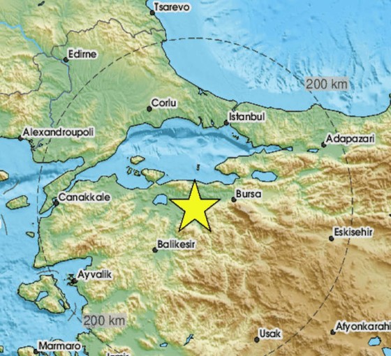 Bursa'da 4 büyüklüğünde deprem meydana geldi