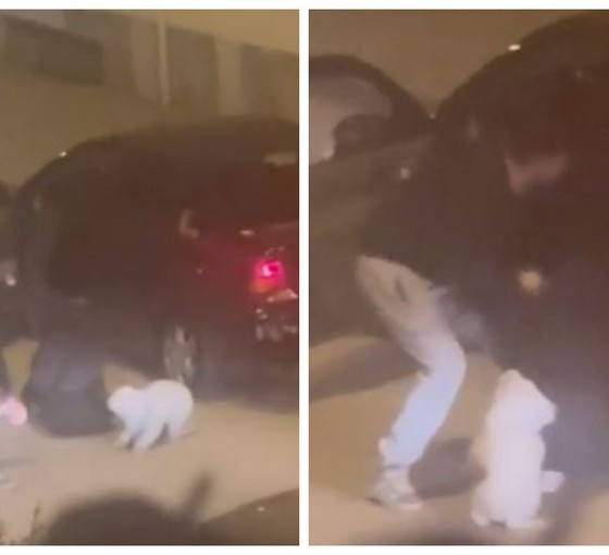 Otomobille kaçırılmak istenen kadını mahalleli kurtardı
