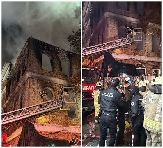 Kadıköy'de, restorasyon çalışması yapılan tarihi karakolda yangın: 1 ölü